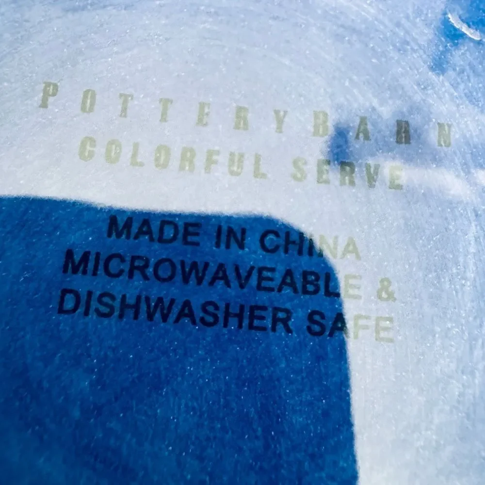 Pottery Barn Colorful Serve Blue Mixing Serveware Bowl